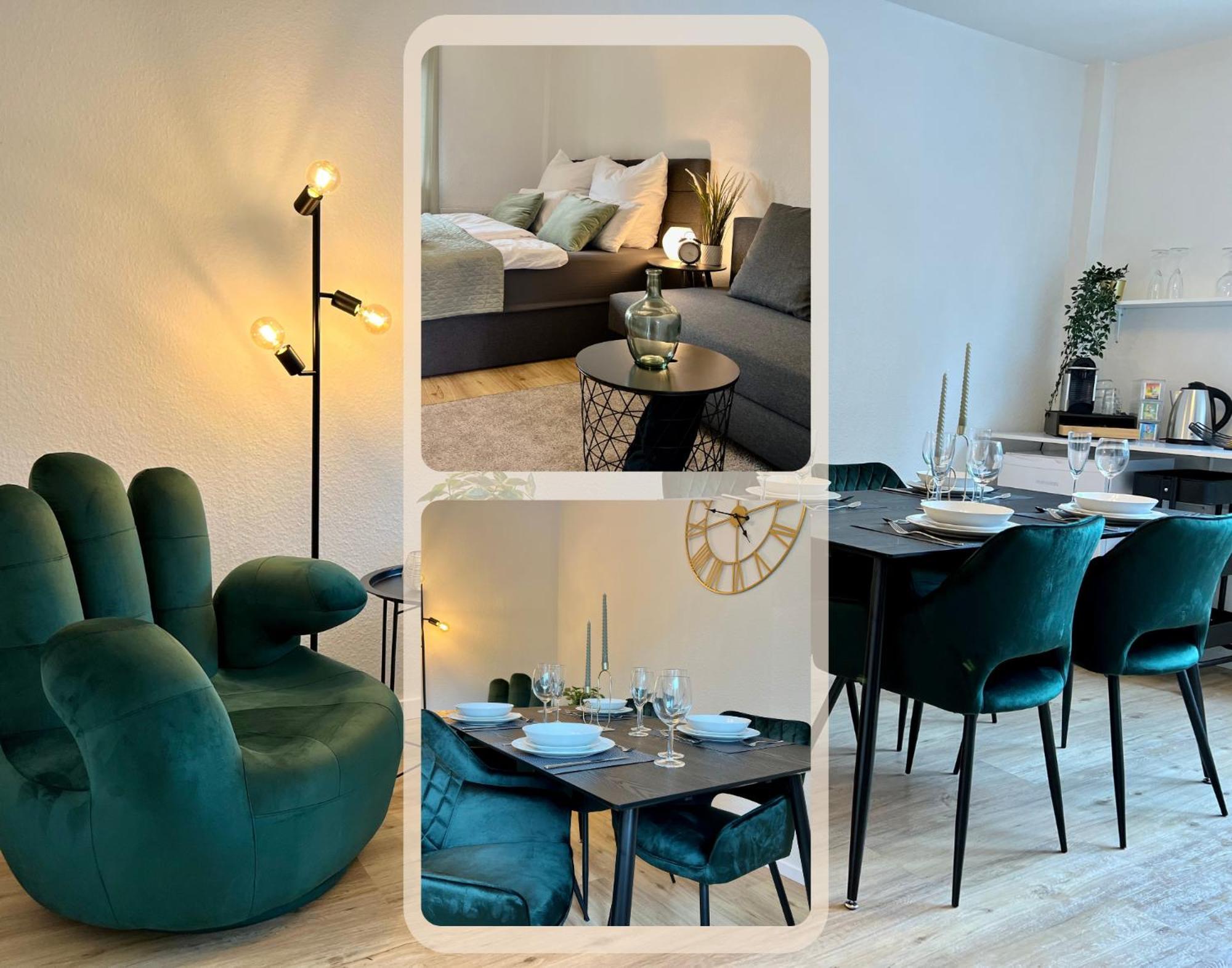 Design Apartment Mit Balkon - Kueche - Netflix Essen Kültér fotó